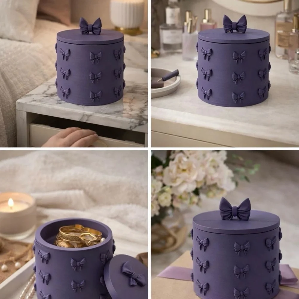 3D Printed Bow Decorative Jewelry Box